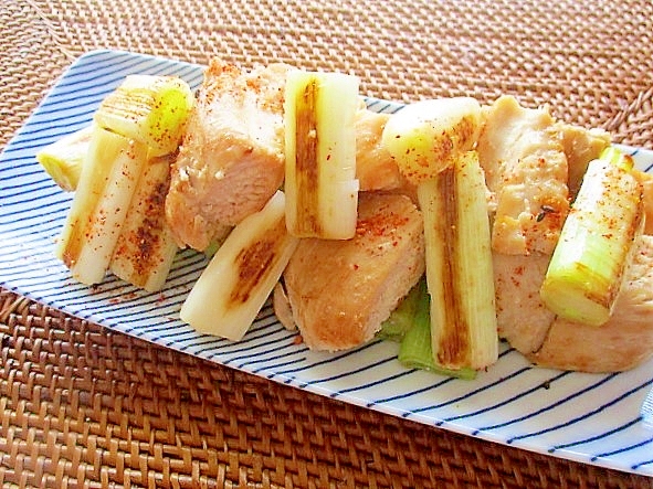 フライパンで簡単!鷄むね肉と長ネギのねぎま風(塩) レシピ・作り方 by はぁぽじ|楽天レシピ